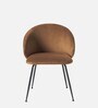 Nexses Velvet Dining Chair In Brown Colour