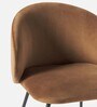 Nexses Velvet Dining Chair In Brown Colour