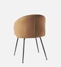 Nexses Velvet Dining Chair In Brown Colour