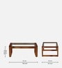 Slatina Sheesham Wood Coffee Table In Rustic Teak Finish With Glass Top
