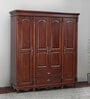 By Royaloak Nexus Solid Wood 4 Door Wardrobe In Brown & Black Colour