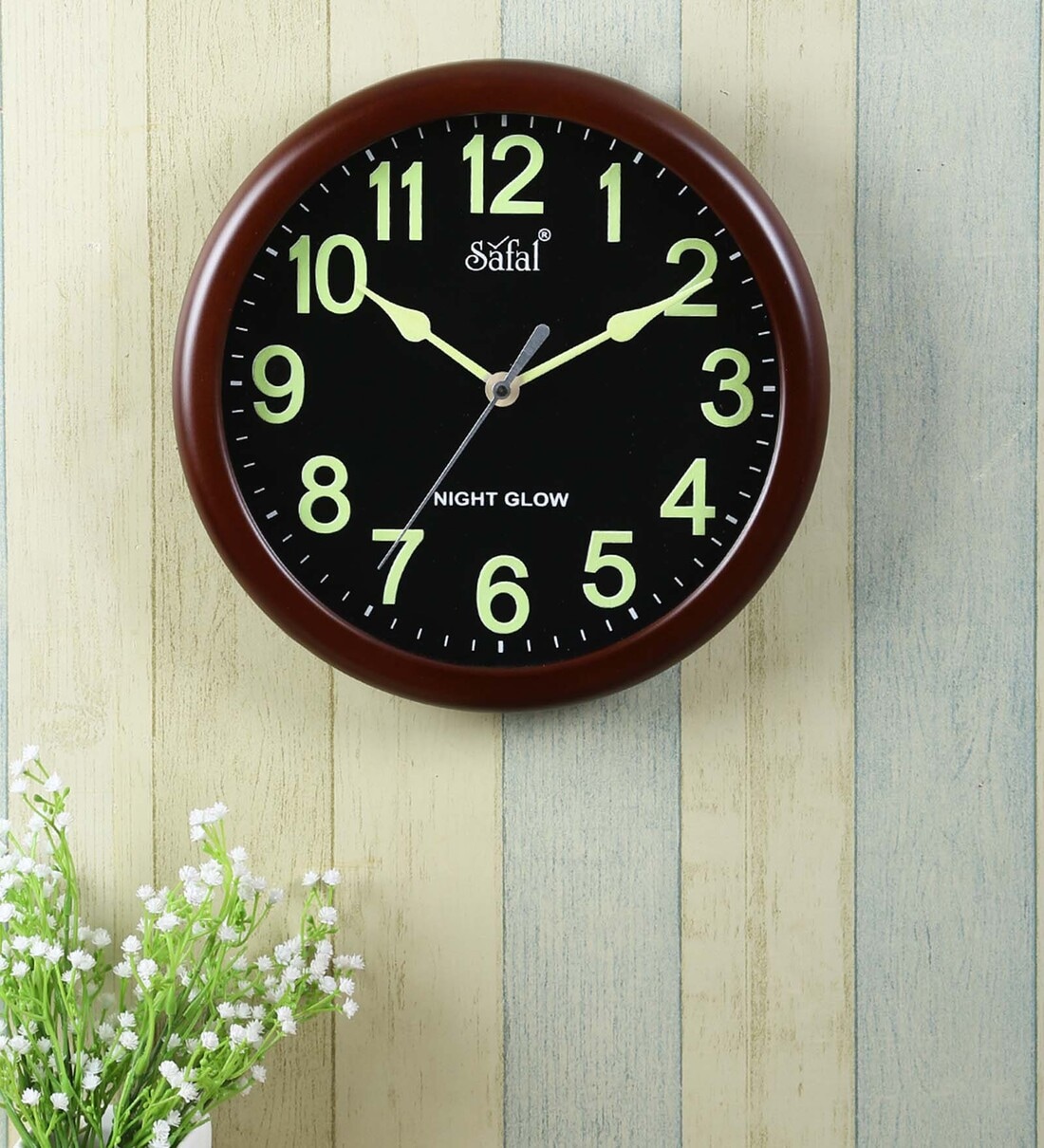Buy Brown Engineered Wood Garfunkel Modern Wall Clock at 32 OFF by