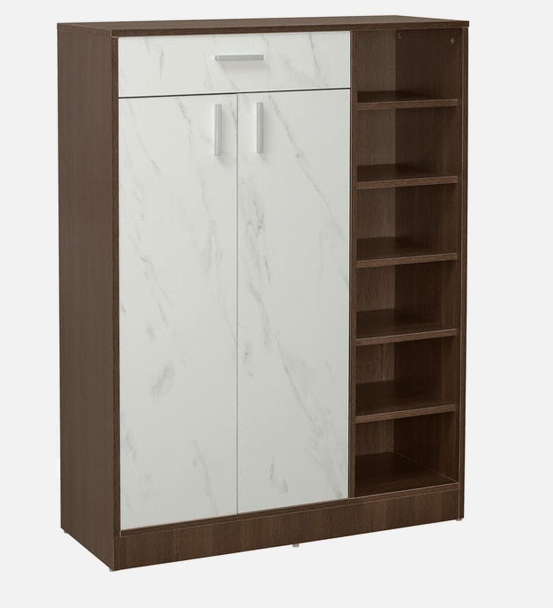 Buy Cresta Shoe Cabinet in White Statuario Finish at 63% OFF by