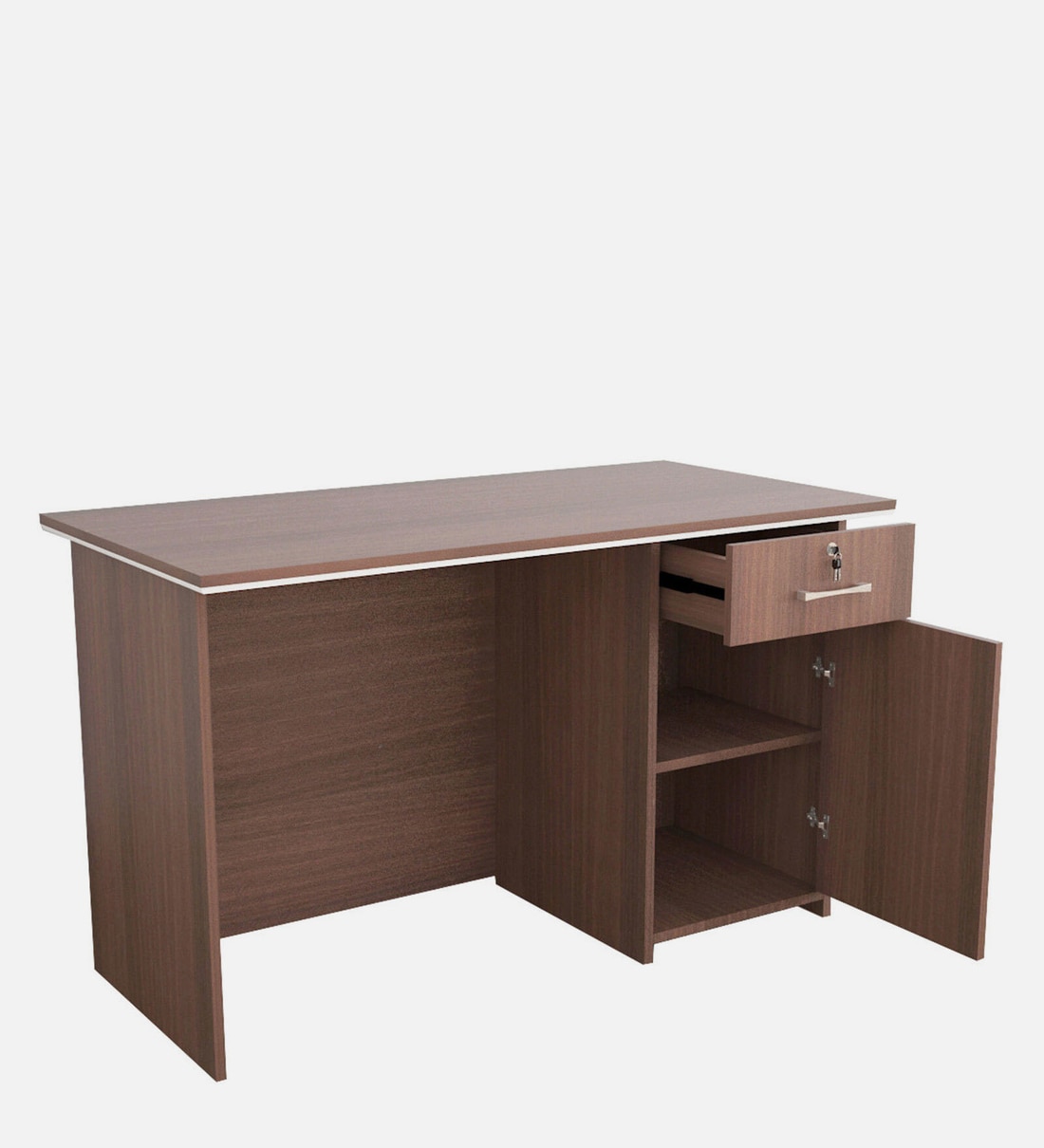 Buy Ninja Workstation In Acacia Finish With File Cabinate And