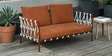 Niewood Metal 3 Seater Outfoor Sofa In Brown Colour
