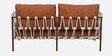 Niewood Metal 3 Seater Outfoor Sofa In Brown Colour
