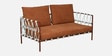Niewood Metal 3 Seater Outfoor Sofa In Brown Colour