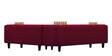 Niki 6 Seater Corner Sofa In Blood Maroon Colour in L Shape