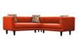 Niki 6 Seater Corner Sofa In Vivid Orange Colour in L Shape