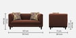 Niki Fabric 2 Seater Sofa in Coffee Brown Colour