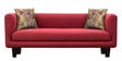 Niki Fabric 3+1+1 Sofa Set In Blood Maroon Colour