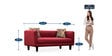 Niki Fabric 3+1+1 Sofa Set In Blood Maroon Colour