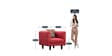 Niki Fabric 3+1+1 Sofa Set In Blood Maroon Colour