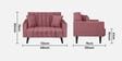 Nikko Velvet 2 Seater Sofa In Dark Pink Colour