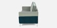 Boston Leatherette 2 Seater Sofa in Grey & Blue Colour