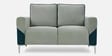 Boston Leatherette 2 Seater Sofa in Grey & Blue Colour