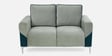 Boston Leatherette 2 Seater Sofa in Grey & Blue Colour