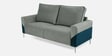 Boston Leatherette 3 Seater Sofa in Grey & Blue Colour