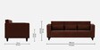 Nipul Fabric 3 Seater Sofa in Coffee Brown Colour