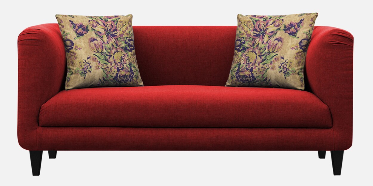 Buy Niki Fabric 2 Seater Sofa in Blood Maroon Colour by Febonic Online