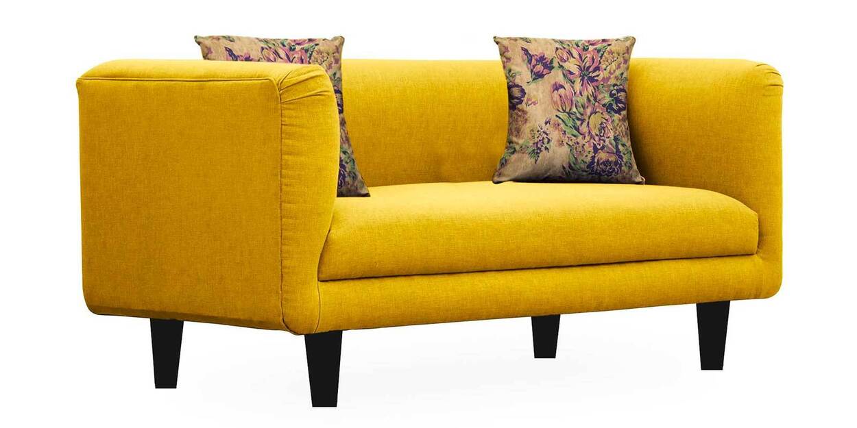 Buy Niki 2 Seater Sofa In Yellow Colour By Febonic Online Bucket 2