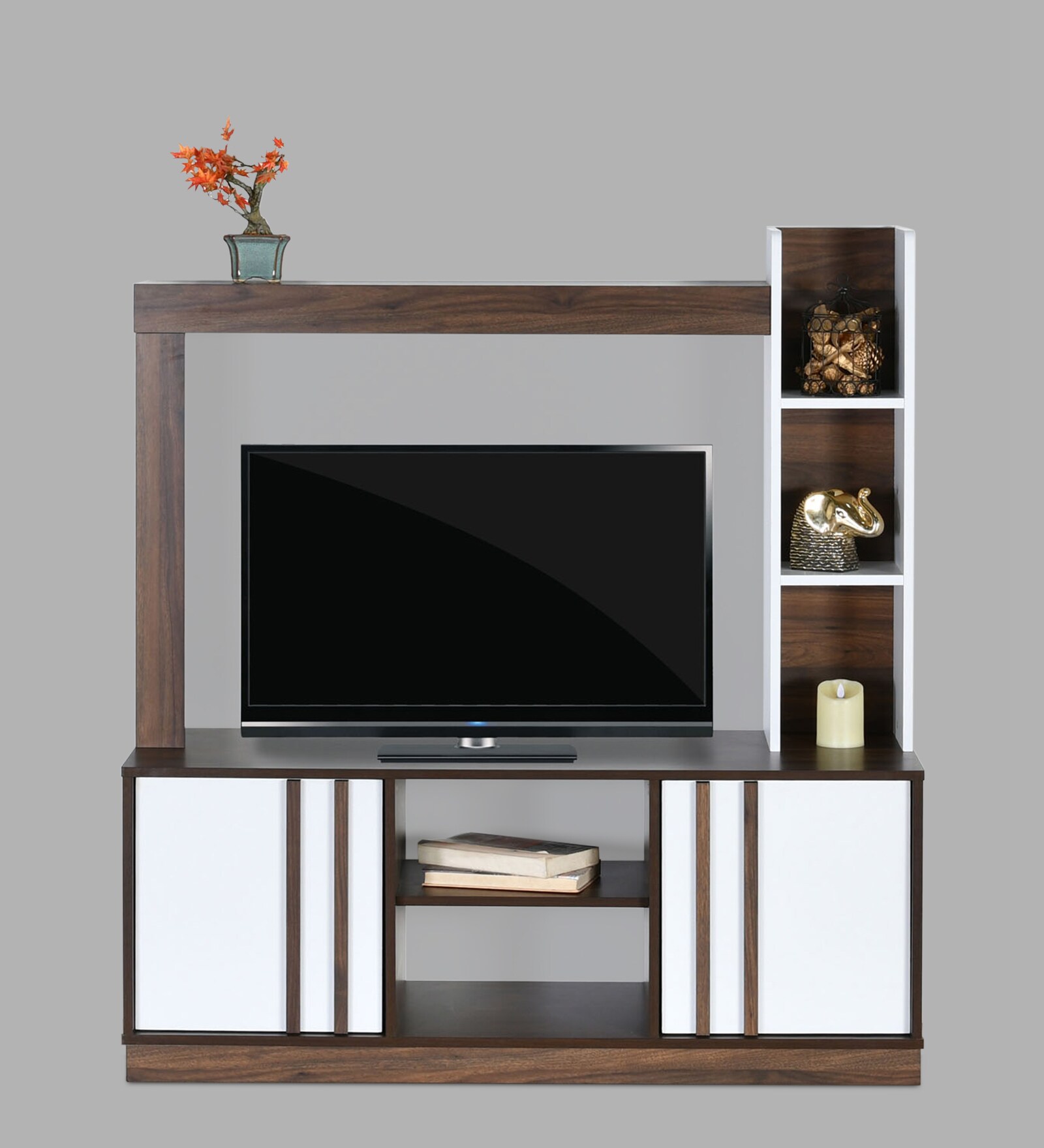 Buy Nick TV Unit in Brown & White Colour at 50 OFF by home Pepperfry