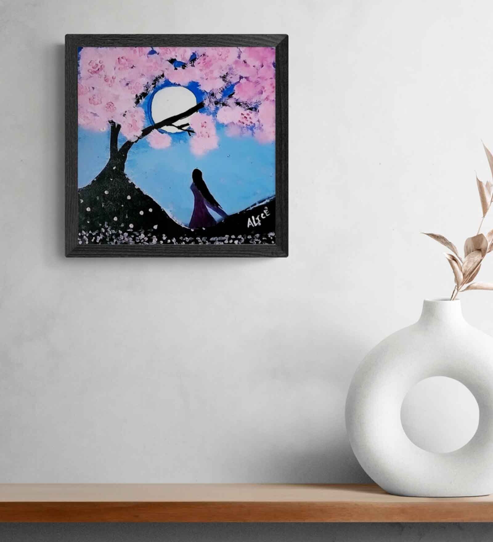 Night Sky Handmade Acrylic Paint On Canvas Unframed