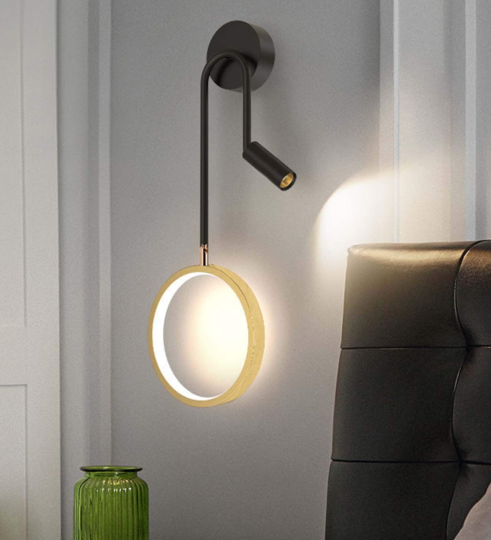 Nightreader Metal Novelty Wall Light (Black & Gold)