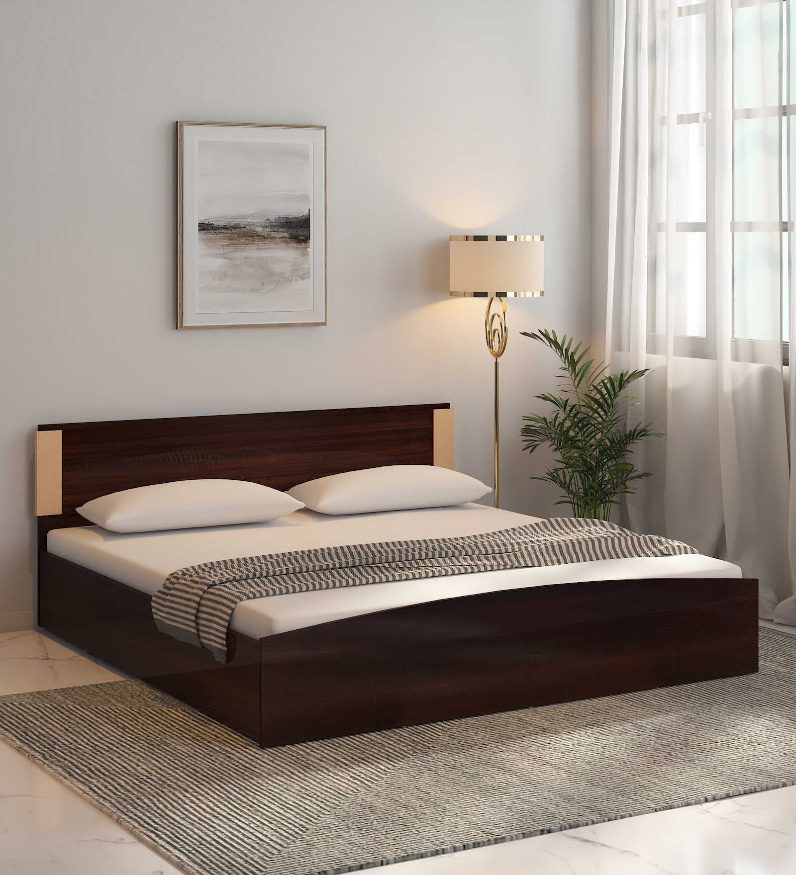 Nikki King Size Bed in Wenge Finish
