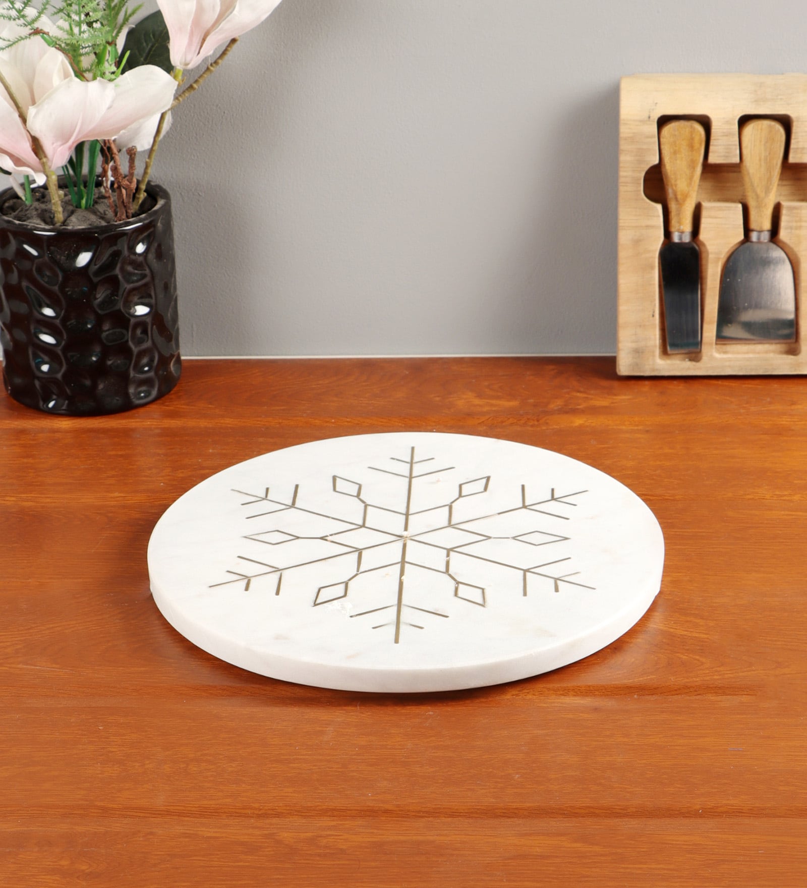 NikkisPride Elegant Marble Serving & D cor Platter