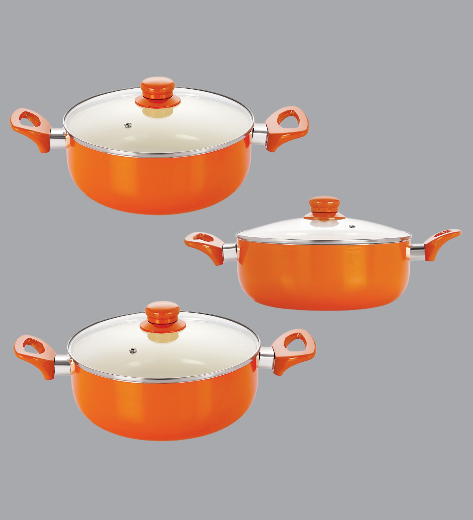 Nirlon Orange Aluminium Cookware Combo Gift