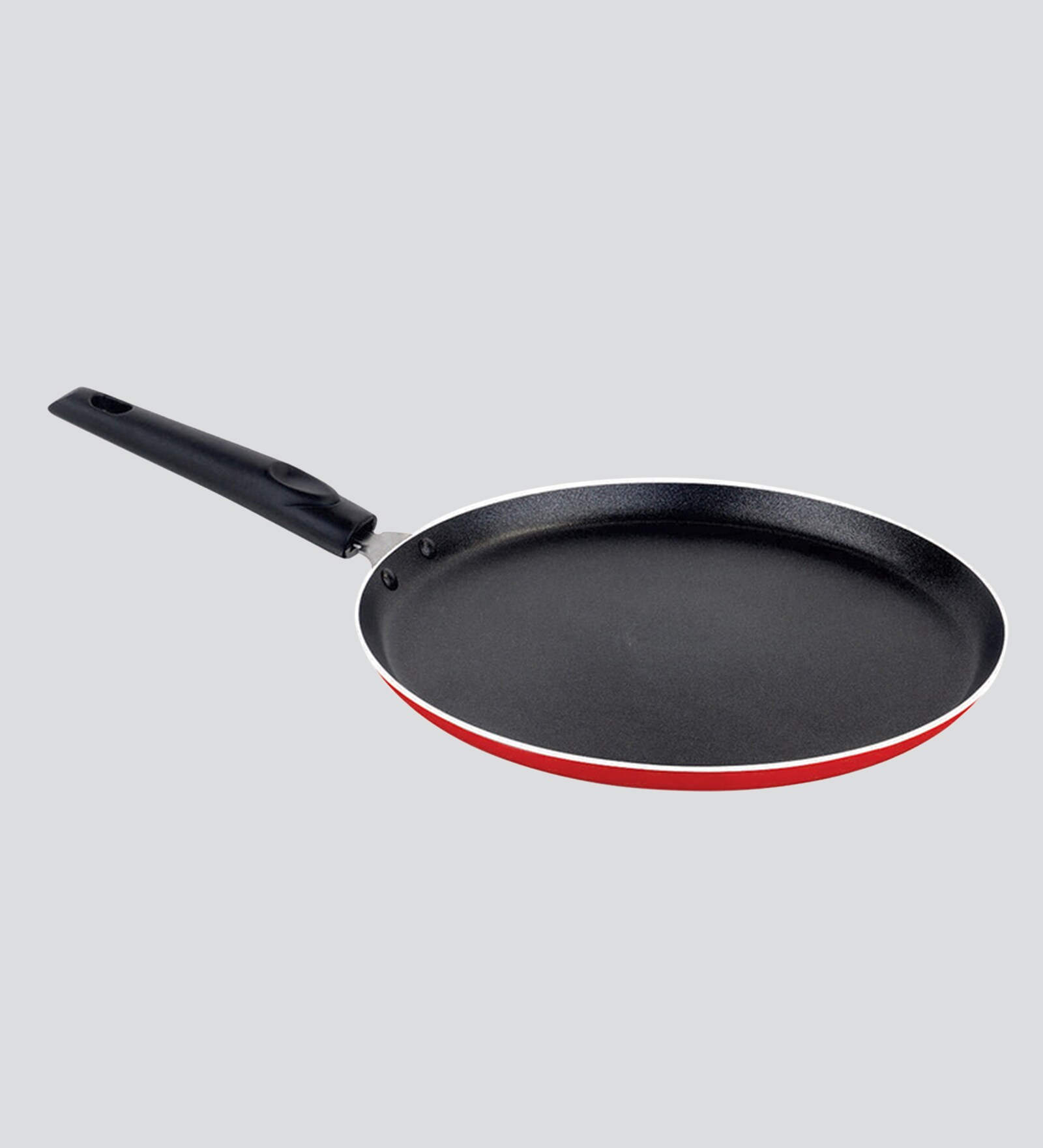 Nirlon Red & Black Aluminium Non-Stick Flat Dosa Tawa