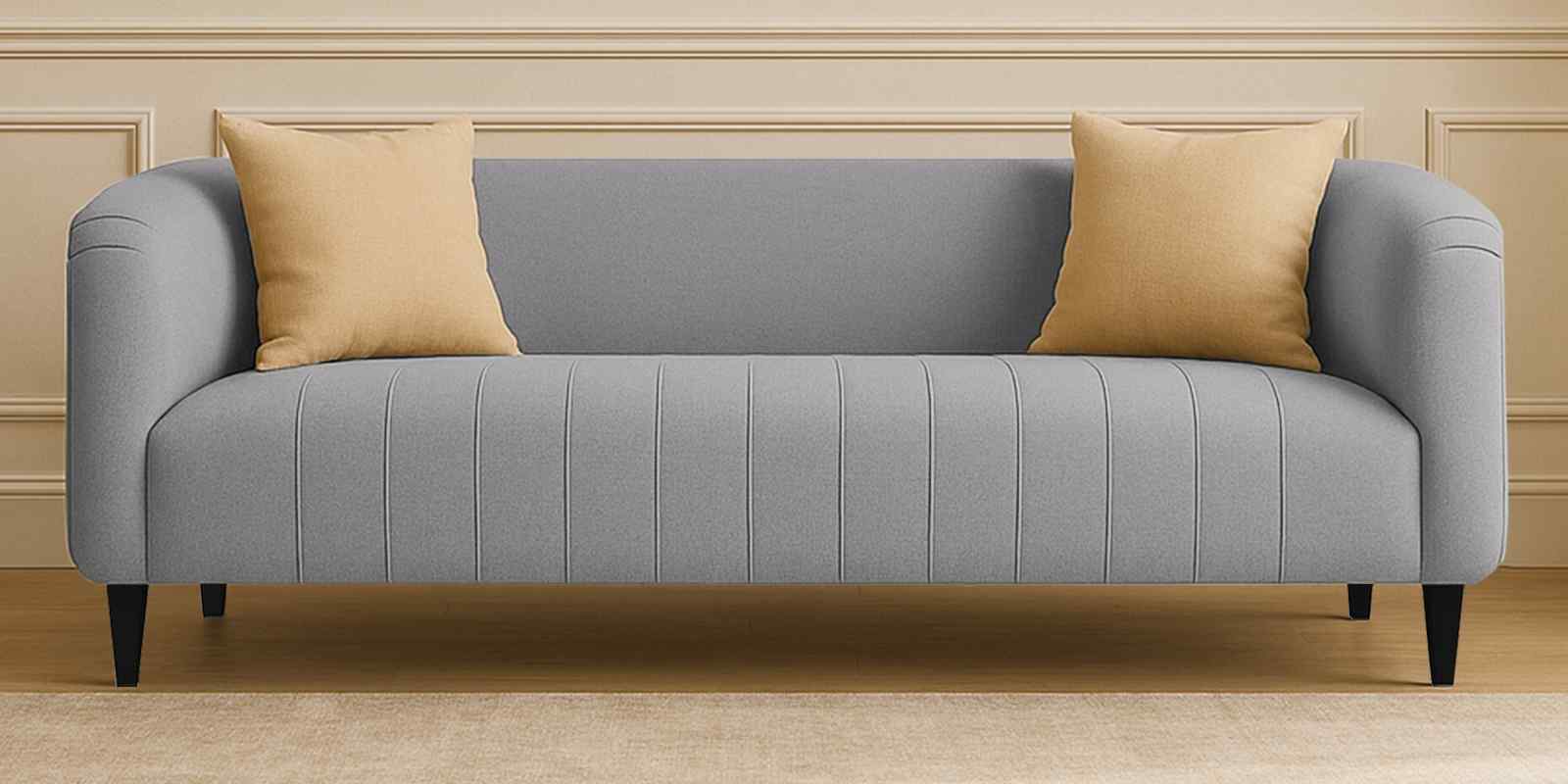 Niki Fabric 3 Seater Sofa In Lit Grey Color