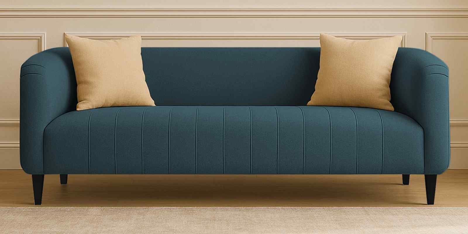 Niki Fabric 3 Seater Sofa In Royal Blue Color