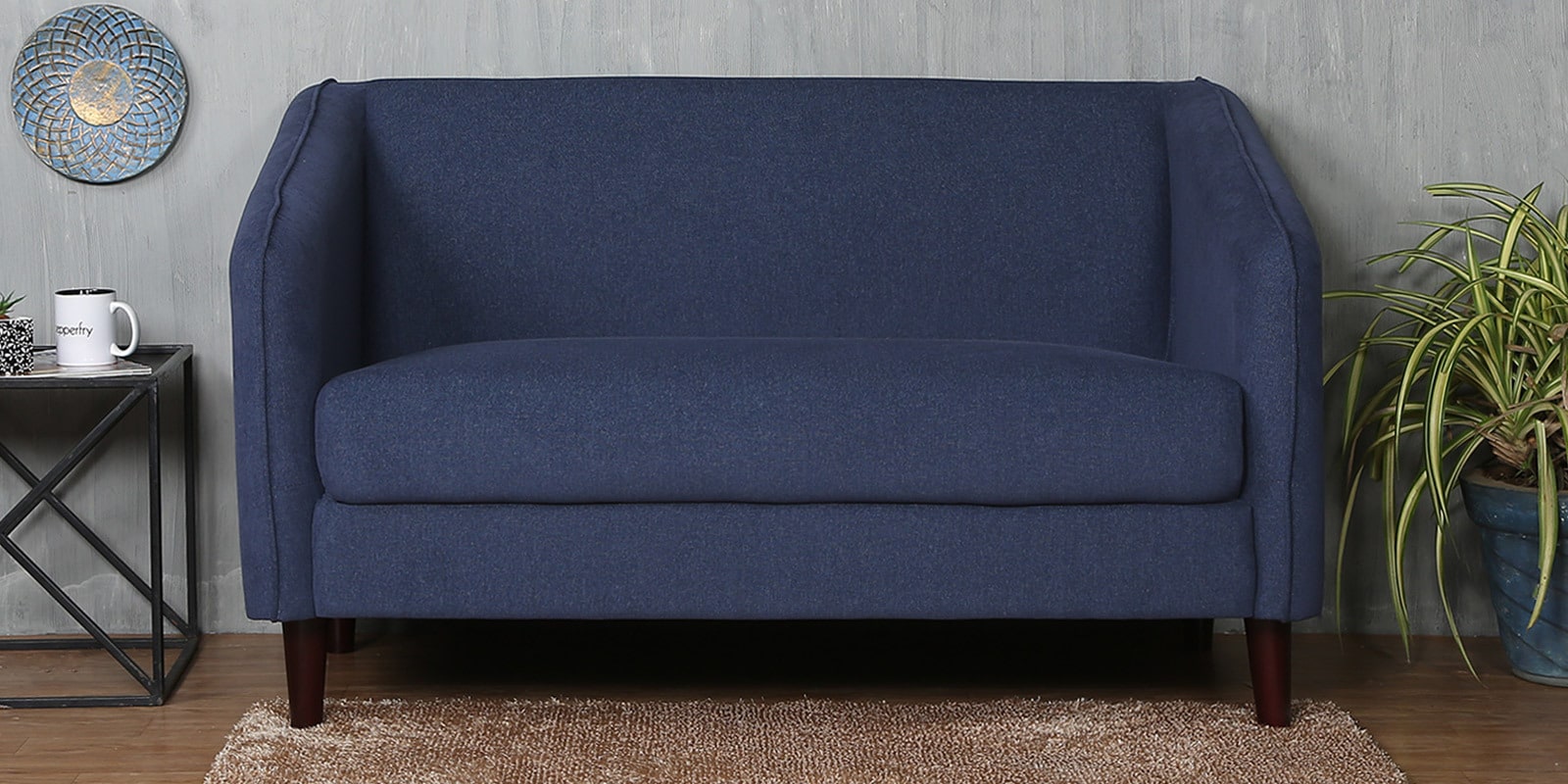 Nina 2 Seater Sofa In Navy Blue Colour