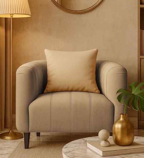 Niki Fabric 1 Seater Sofa In Sea Green Color