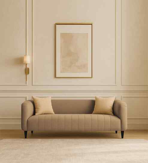 Niki Fabric 3 Seater Sofa In Sea Green Color