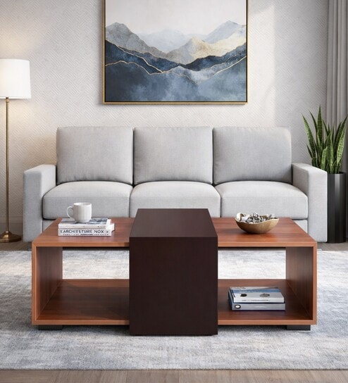 Nile Coffee Table In Rolex Brown Dark & Black Finish