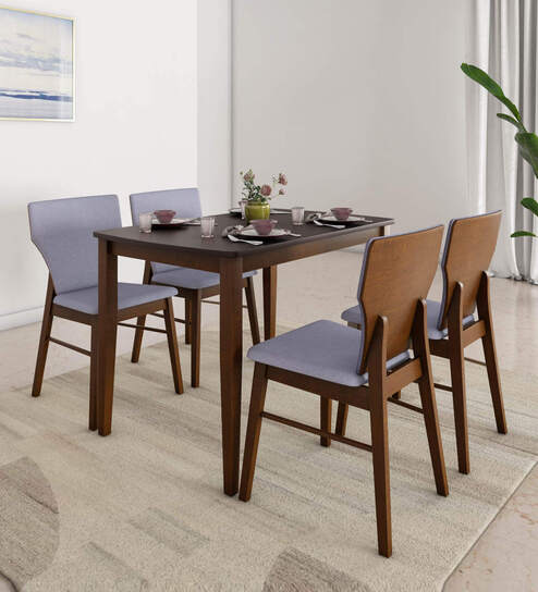 Kylo 4 Seater Dining Set in Rio Brown Finish