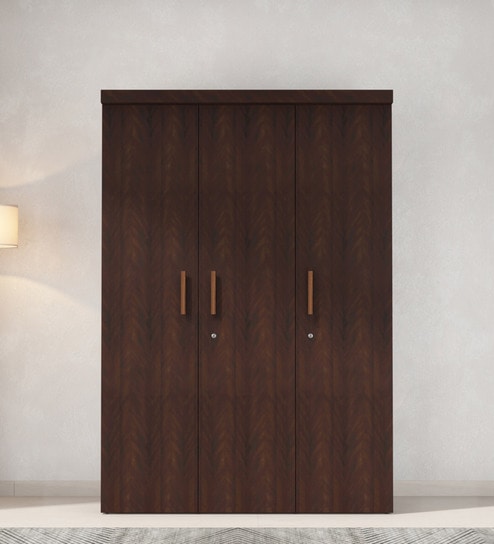 Nina 3 Door Wardobe In Dark Cherry Finish