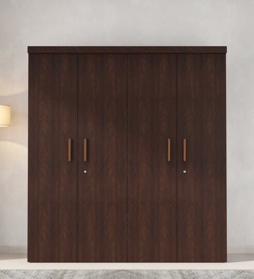 Nina 4 Door Wardobe In Dark Cherry Finish