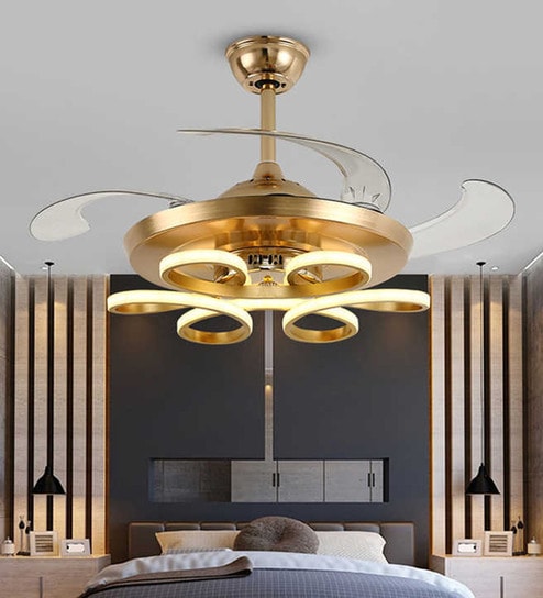 Nira Smart Fan Gold Metal , Google & Alexa Remote & App Control