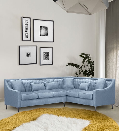 Nirvana LHS Sectional Sofa In Light Grey Color
