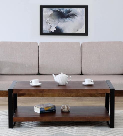 Niva Solid Wood Coffee Table In Walnut Finish