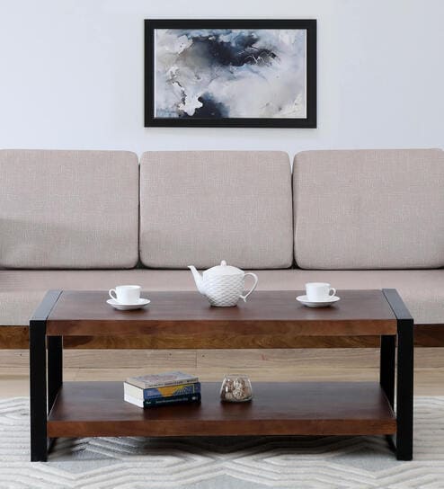 Niva Solid Wood Coffee Table In Walnut Finish