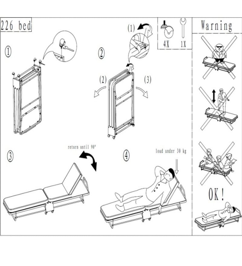 nilkamal lexus folding bed