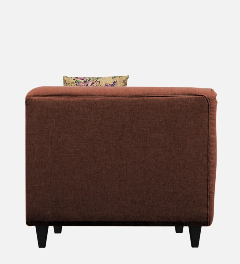 Buy Niki Fabric 1 Seater Sofa in Coffee Brown Colour by Febonic Online