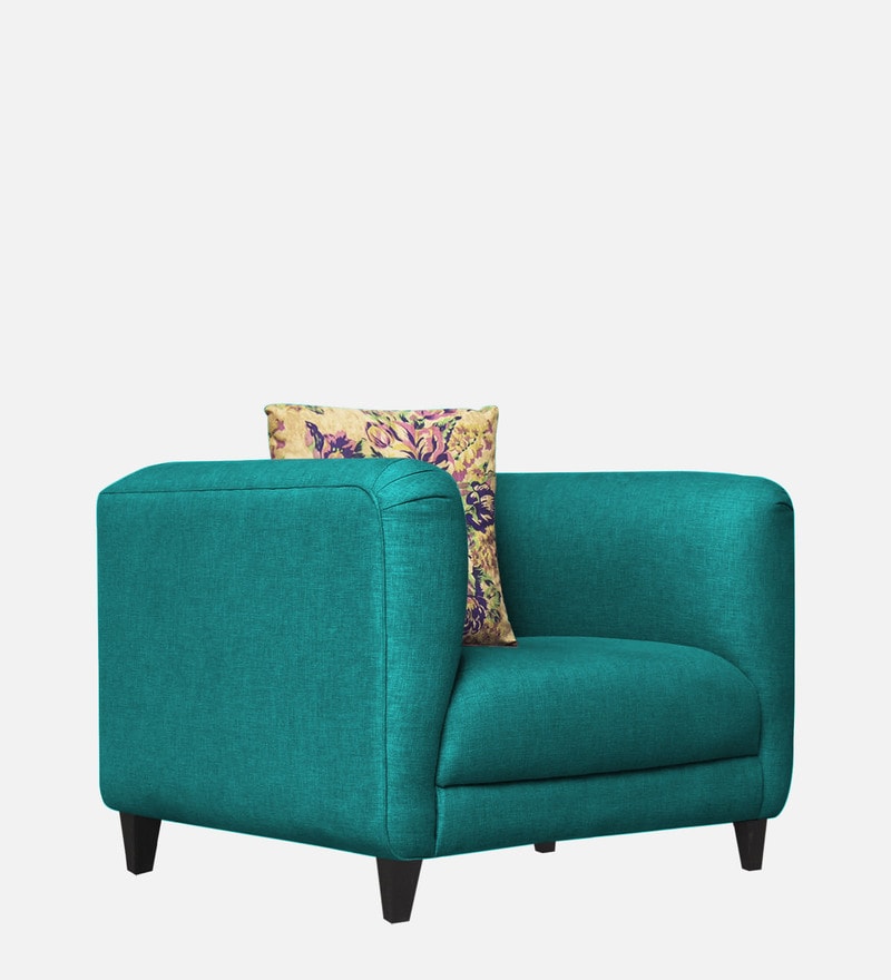 Buy Niki Fabric 1 Seater Sofa in Sea Green Colour by Febonic Online