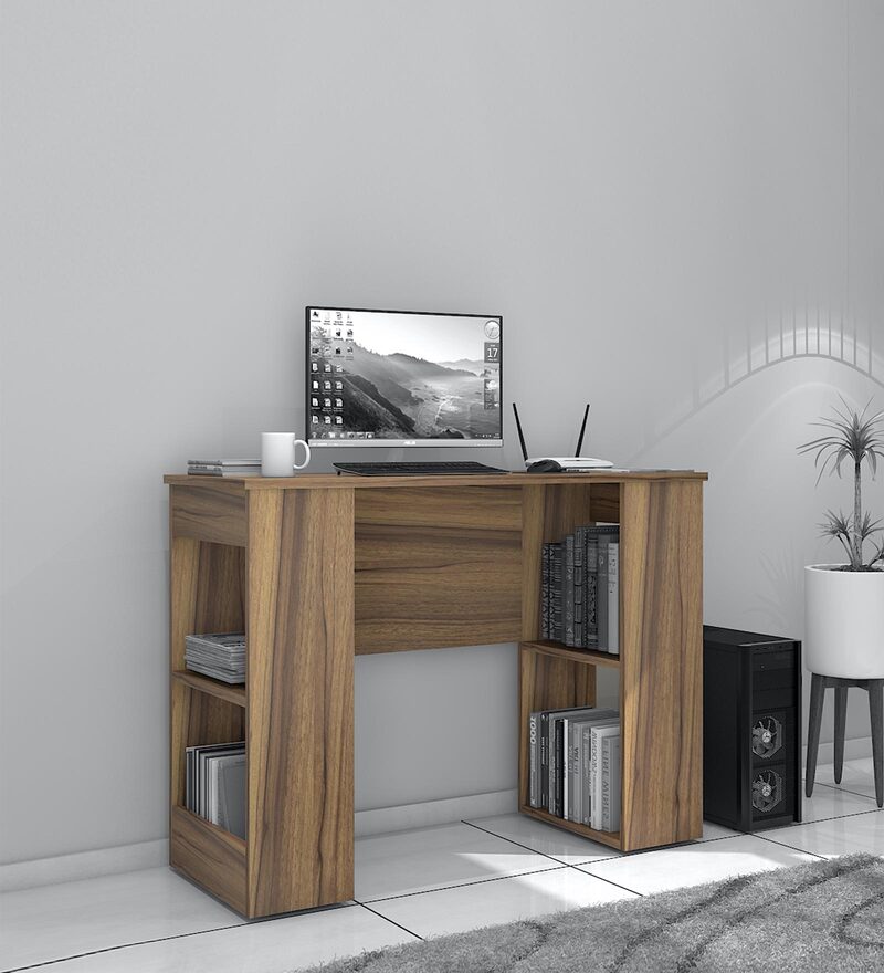 Buy Nikolai Study Table in Walnut Colour by Hometown Online Modern