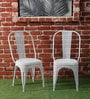 Nia Tolix Chair (Set Of 2) In White Finish